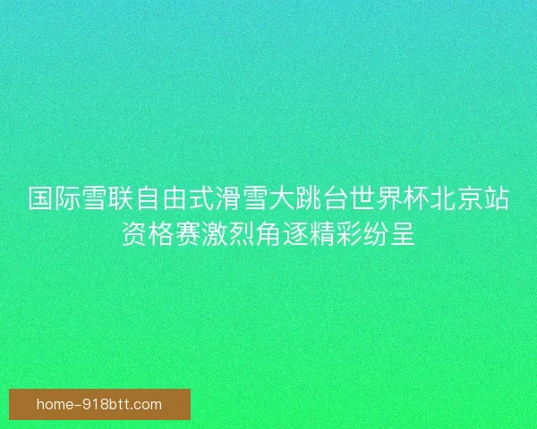 国际雪联自由式滑雪大跳台世界杯北京站资格赛激烈角逐精彩纷呈