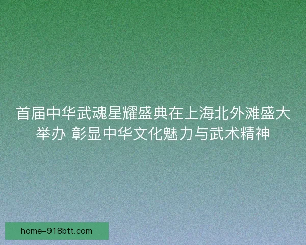 首届中华武魂星耀盛典在上海北外滩盛大举办 彰显中华文化魅力与武术精神 首届中华武魂星耀盛典在上海北外滩盛大举办 彰显中华文化魅力与武术精神